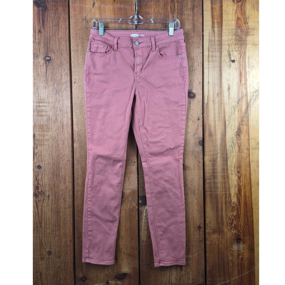 Old Navy Rockstar Super Skinny Jeans Women's 8 Desert Sun Pink Mid Rise